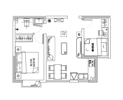 怡海馨苑樣板間平面設(shè)計(jì)賞析
